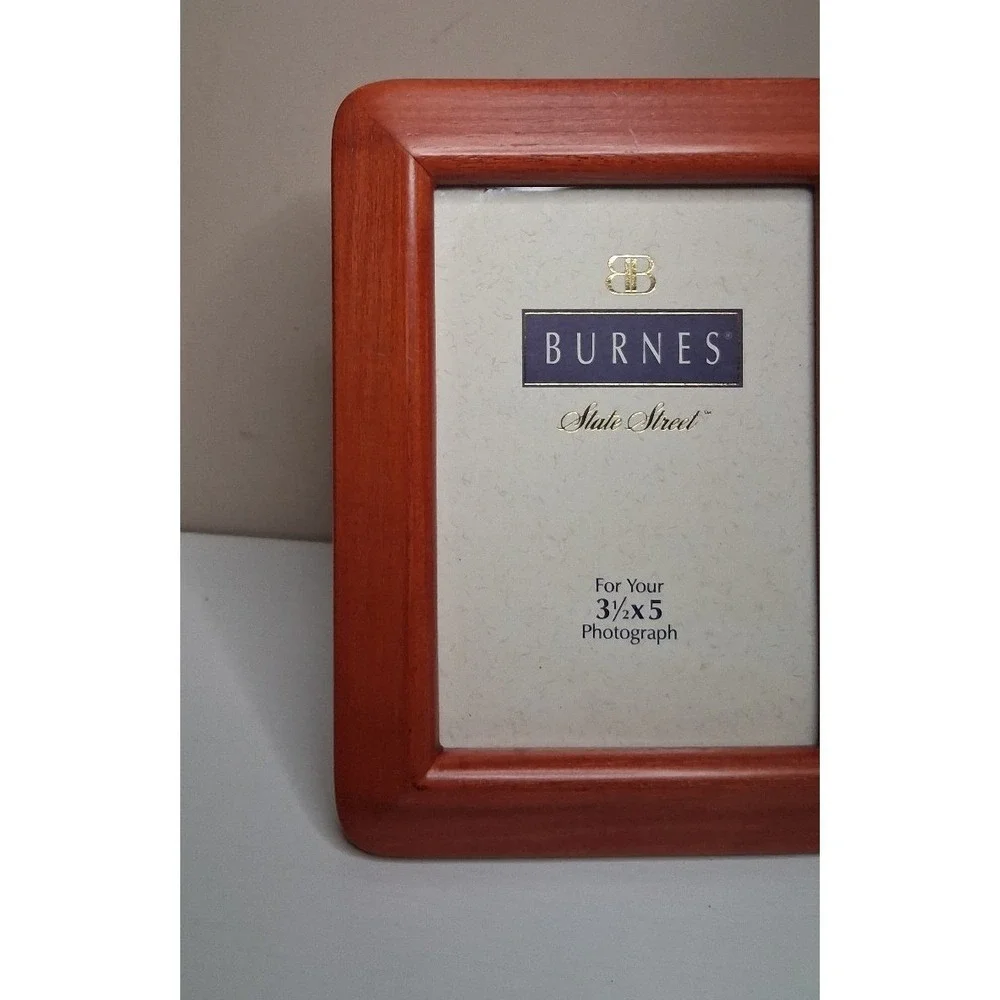 Burnes State Street 3.5x5 Wood Picture Frame Cherry Finish Tabletop Wall Decor